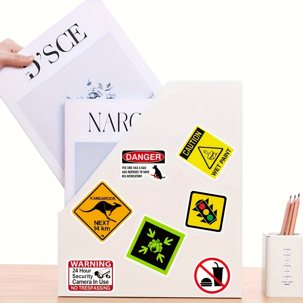 50 vnt. įspėjamųjų ženklų, animacinių grafiti lipdukų, automobilio animacinių dekoracijų lipdukų, kelio ženklų, įspėjamųjų ženklų, lipdukų, dekoratyvinių elektrinių automobilių šalmų