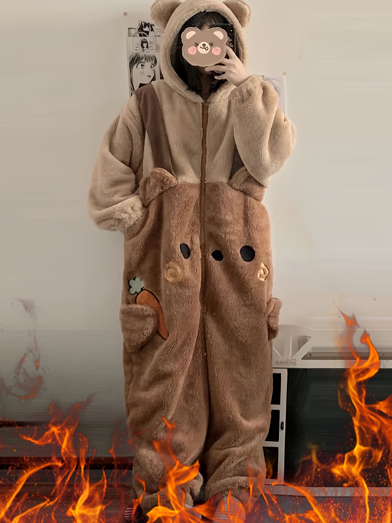 Animal Pajamas Polar Bear Onesie Mens Teddy Bear Costume