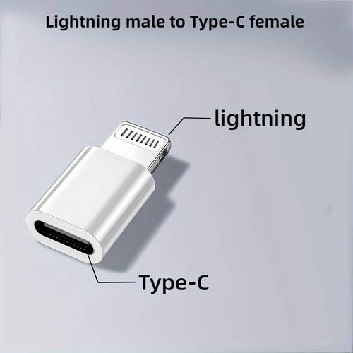 lightning to usb c adapter for iphone charging otg converter usb c female charger connector with data sync portable adapter for iphone 15 14 13 12