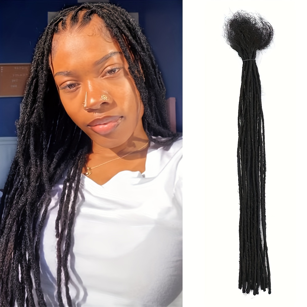 

Loc Extensions Human Hair 0.2cm Thickness 12inch-20inch 10 Human Hair Dreadlock Extensions For Women/men Handmade Soft