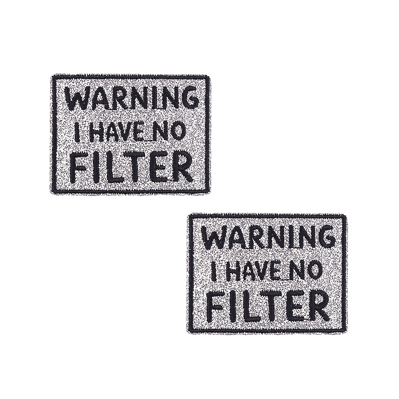 TEMU 2pcs Warning I Have Patch, Ironed And Sewn, Suitable For Clothing, Backpacks, Hats, Shoes, Etc.
