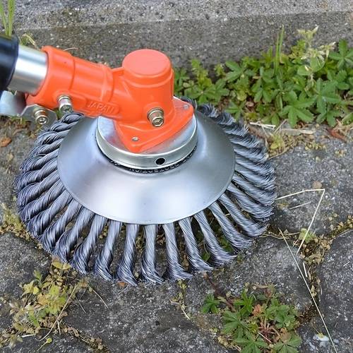 item picture lawn mower trimmer head durable twist knot steel wire brush disc for effortless