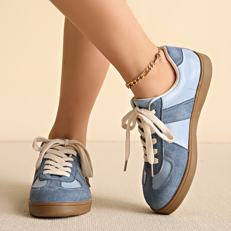 women's stylish blue white casual sneakers comfortable arch Temu