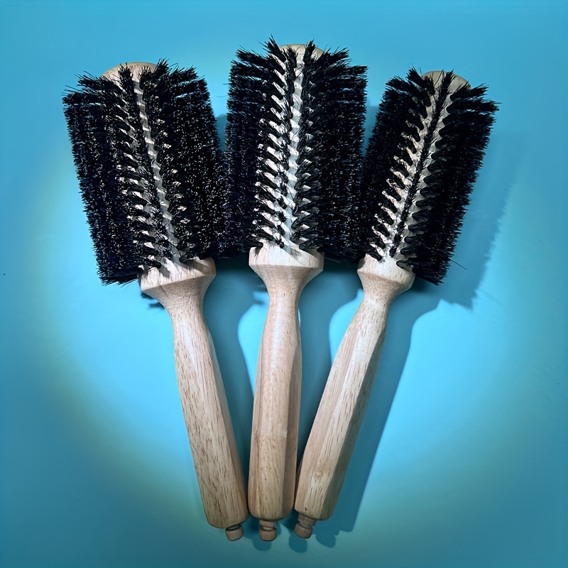 

Curly Wooden Comb Ladies Curly Big Round Comb Comb Fluffy And Wooden Comb 6 Models To Dryer