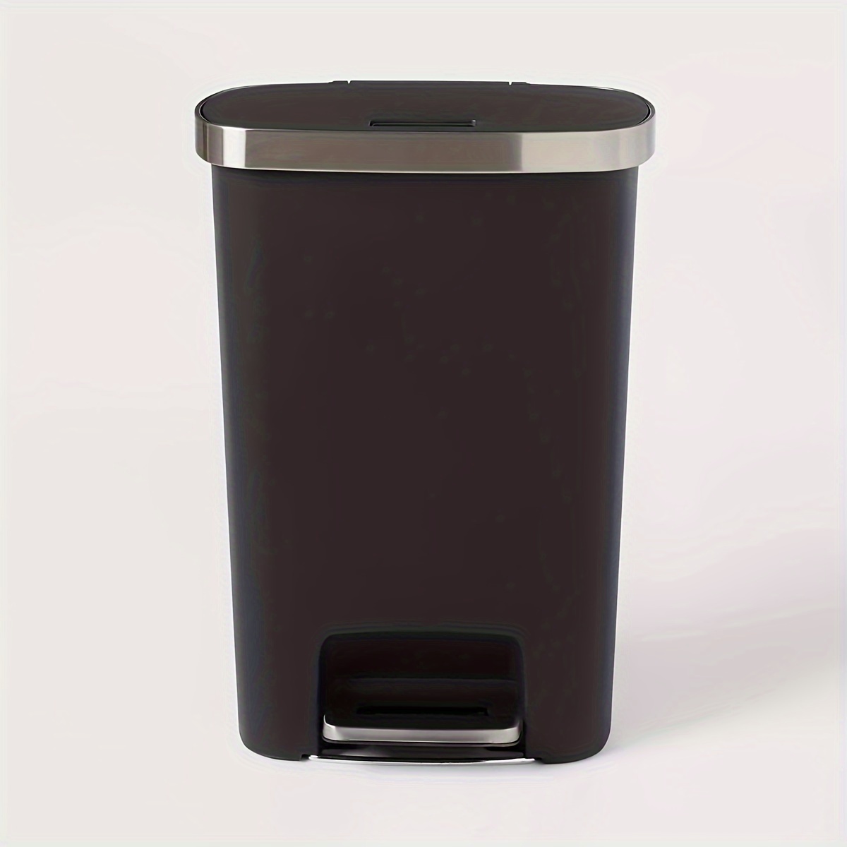 

Plastic Locking Lid Step Trash Can Black