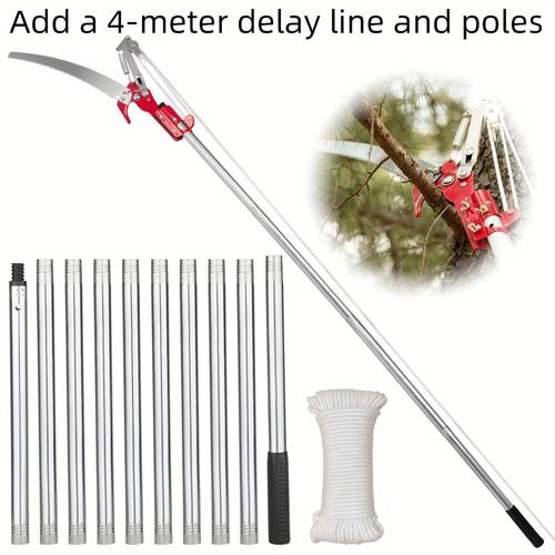 4 meters 13 1 feet pruning shears and saws pruning shears with rods multi functional high branch shears for gardening sharp steel blade saws and tree shears pruning tools for tall and vines garden tools