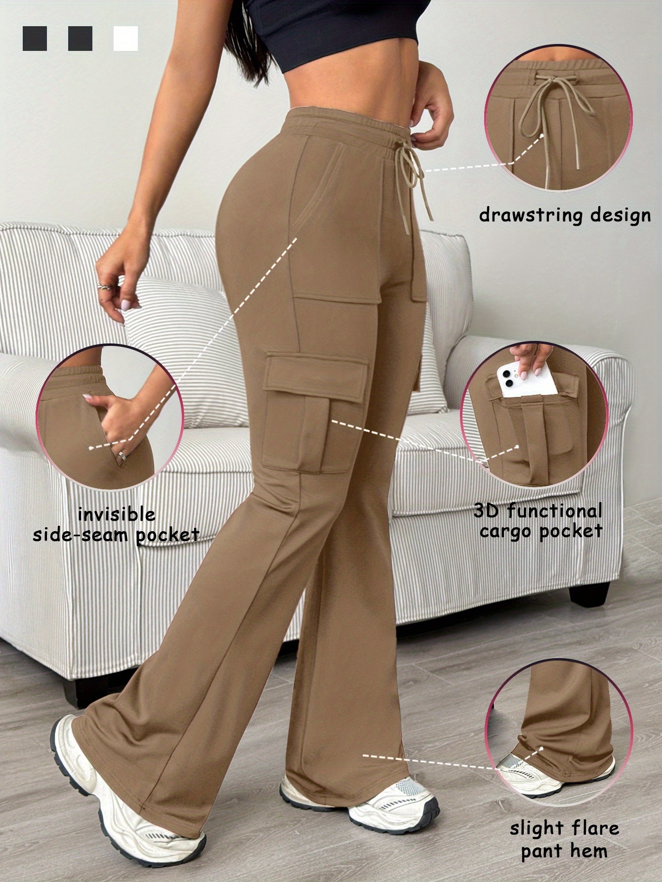 Slim-Fit Ankle Design Jogger Pants