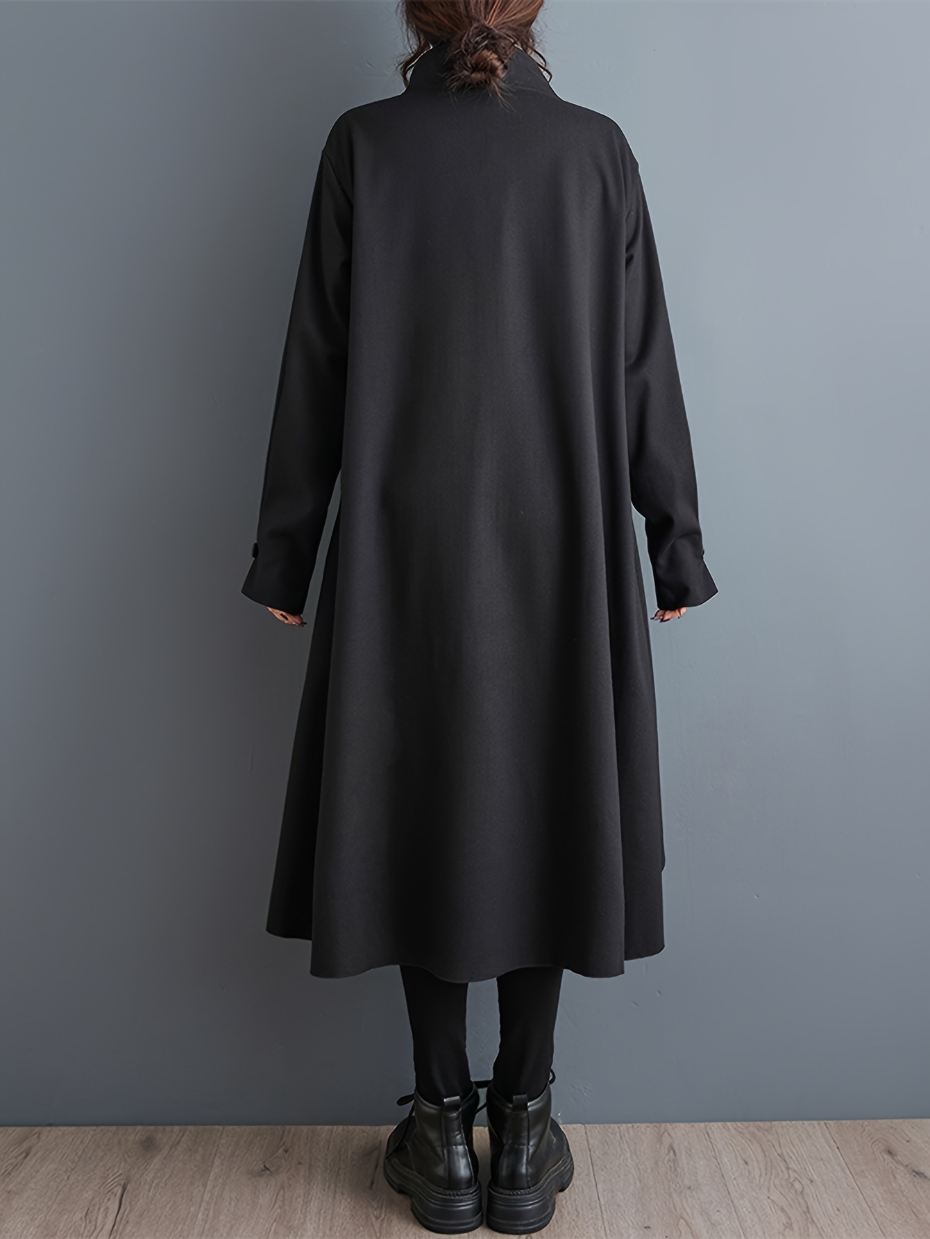a length coat a japanese stand collar - Temu