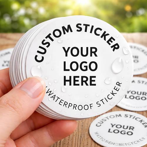 item picture personalized 1 57inch 1 97inch 4 5cm round stickers you can customize brand and text suitable for occasions such as labels custom logo stickers