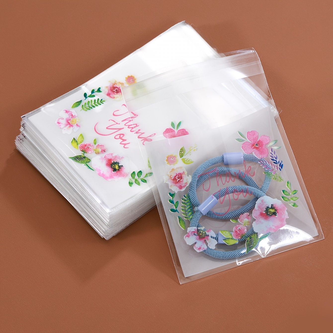 

100pcs/lot Plastic Bags, Thank You Cookie&candy Bag, Self-adhesive Bags For Wedding Birthday Party Gift Bag Jewelry Packaging Bag