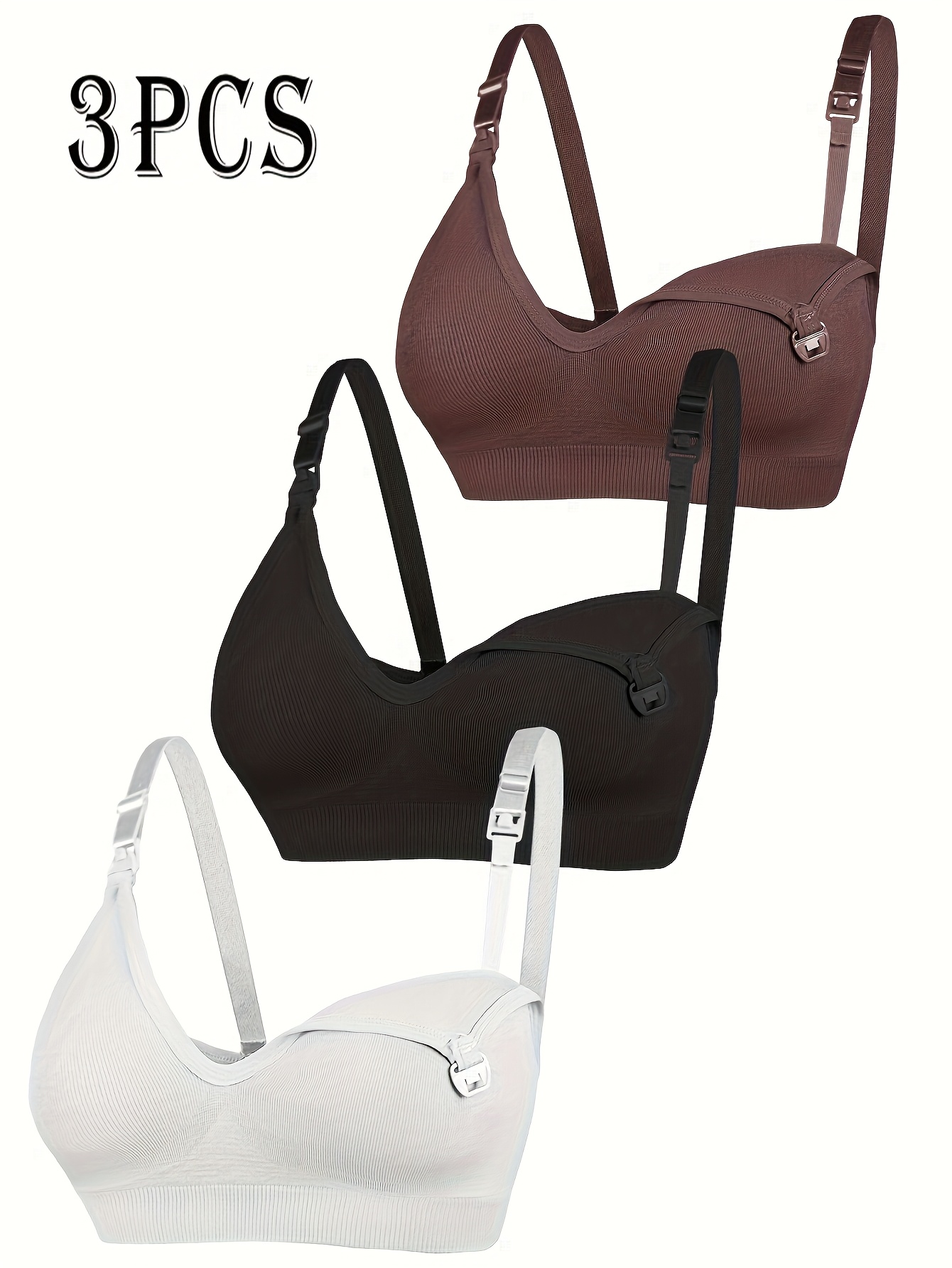 Adjustable Maternity And Nursing Bras for Women, Set of Three