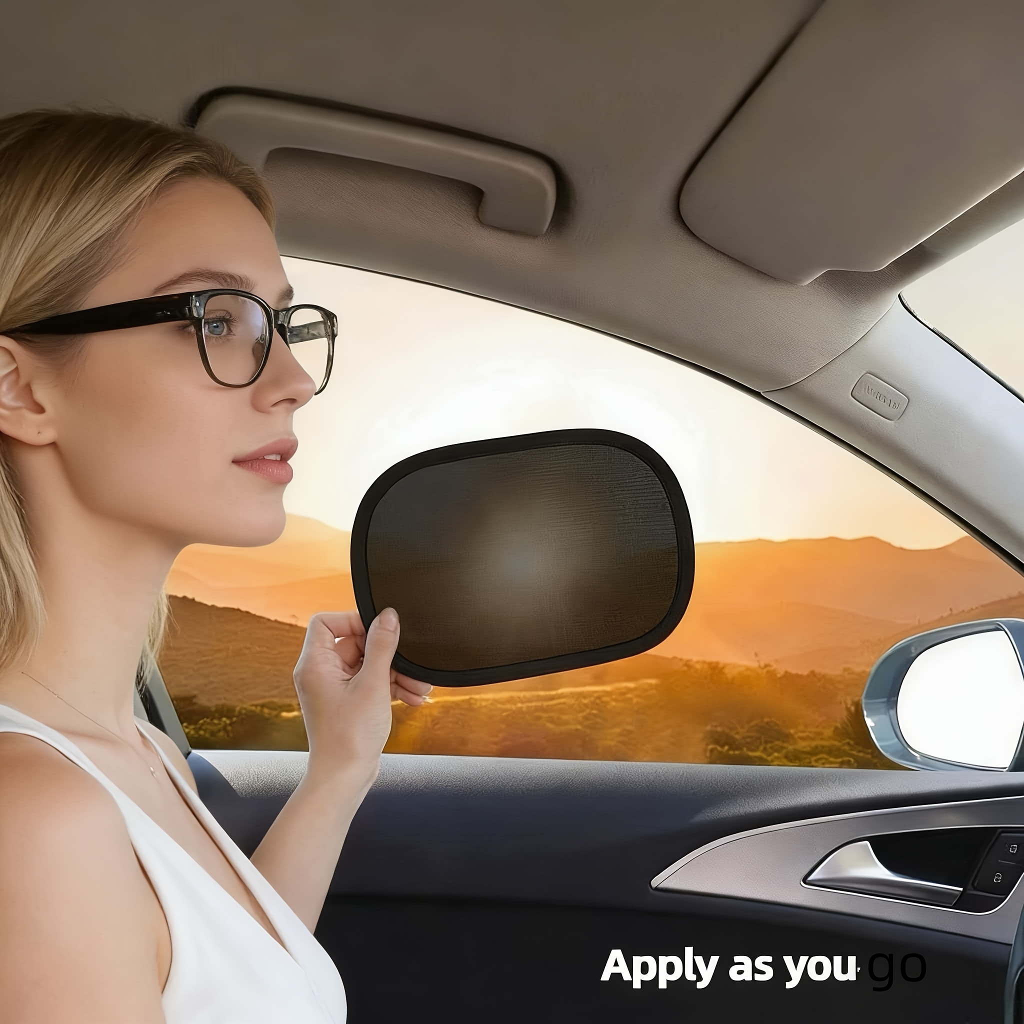 summer car mini sunshade static film   car summer sunshade drivers seat sunshade anti glare window sunshade sun protection and insulation cooling universal for all cars static adsorption  
