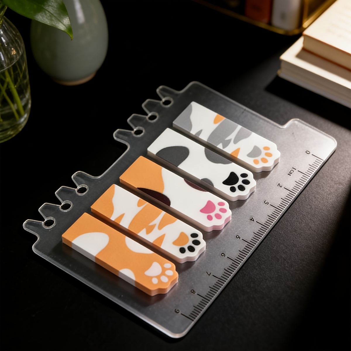 Cat Paw Page Markers, Animal-themed Sticky Index Tabs, Transparent Bookmark Flags For Books, Notebooks, Reading And Studying