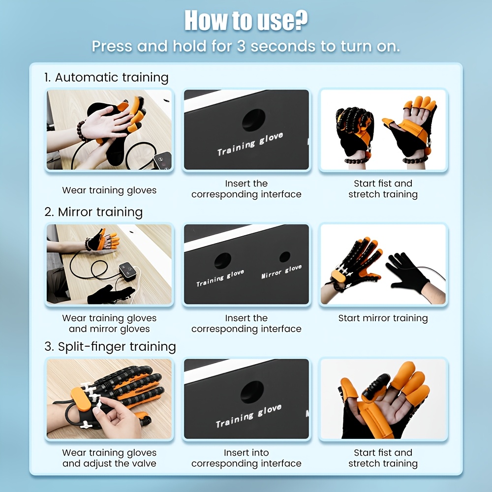 robot pour mains - usb, non rechargeables, conçus pour les exercices de fonction des  , fabriqués en plastique durable. ces   dapprentissage     flexibles et adaptés aux entraînements Détails du produit 5