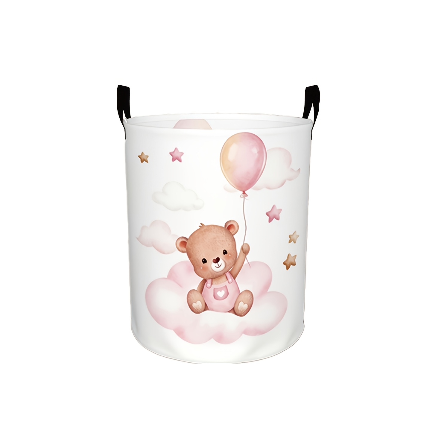 TEMU 1 pz Cesto per biancheria sporca con motivo "Orsetto con palloncino a forma di ", cesto multifunzionale pieghevole di grande capacit� per