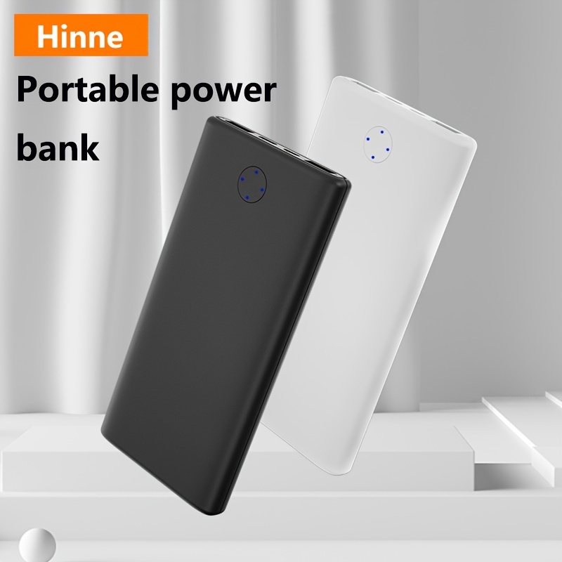 Mini Power bank 20000mAh with 4in1 DETACHABLE Cables Powerbank with LED  Torch Light