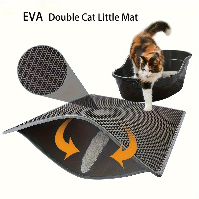 

Double Layer Cat Litter Mat, Anti-slip, Waterproof, Easy Clean, Durable Pet Mat For Home Use