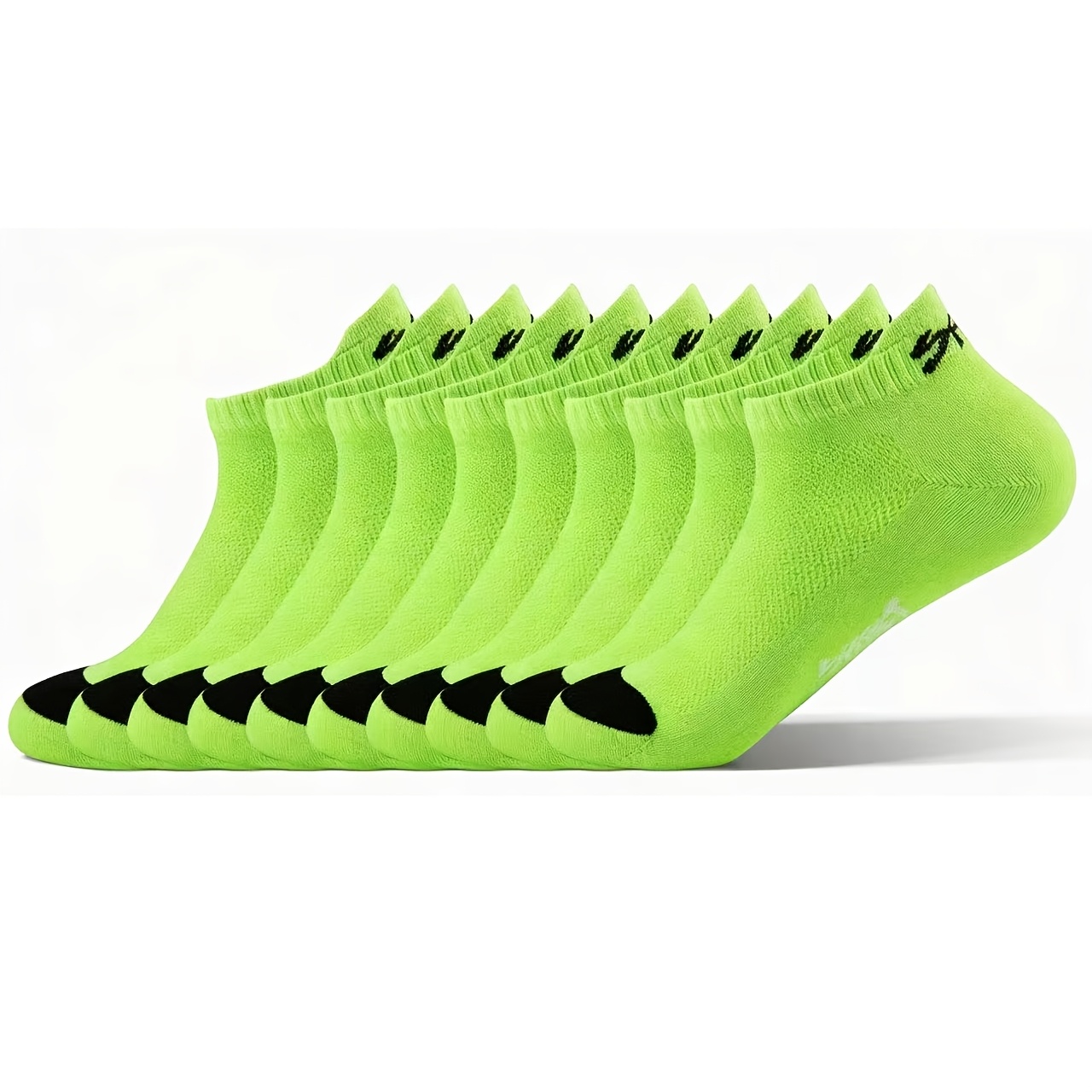 TEMU 10 Pairs Of Socks Men's Low-cut Boat Socks Trendy Mesh Sports Short Socks Men