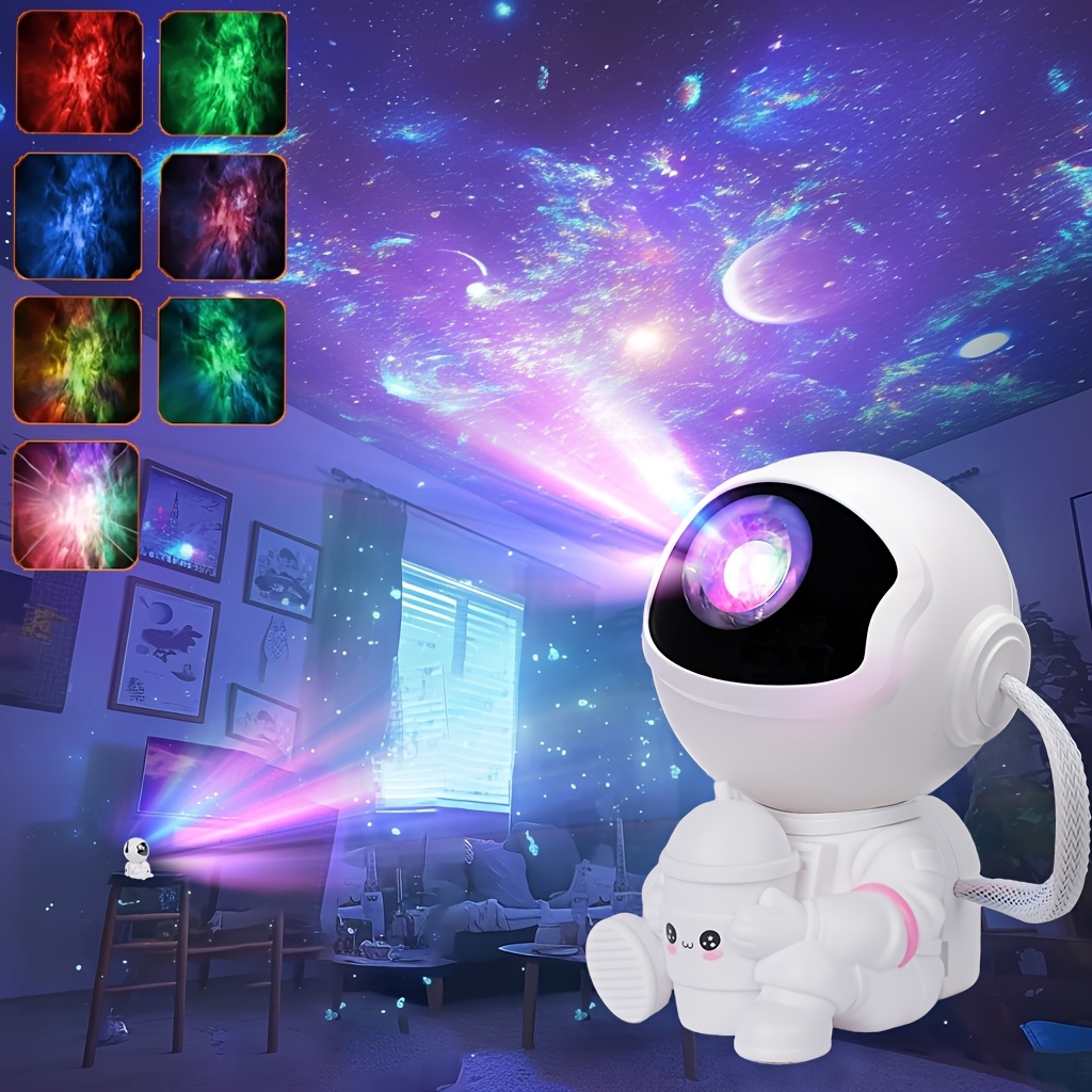 1pc star projector night light with glow in the dark cup astronaut projector with   and stars 360 adjustable and remote control bedroom decorated with   projector room room decoration cinema adults gifts christmas