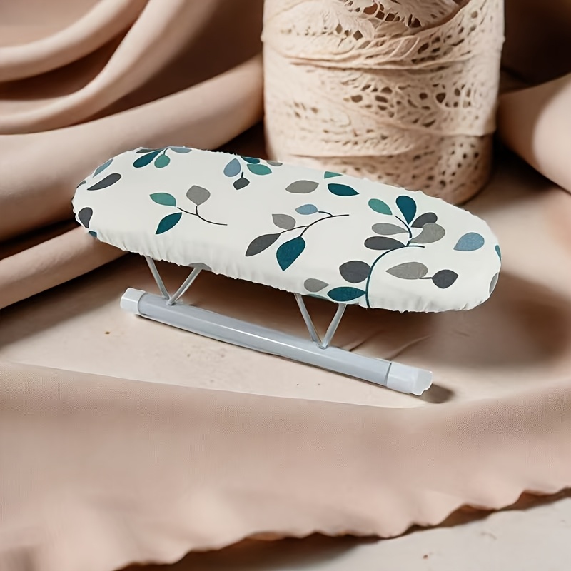 portable mini ironing board with leaf pattern ideal for sleeves collars lightweight easy to carry no electricity required battery free details 2