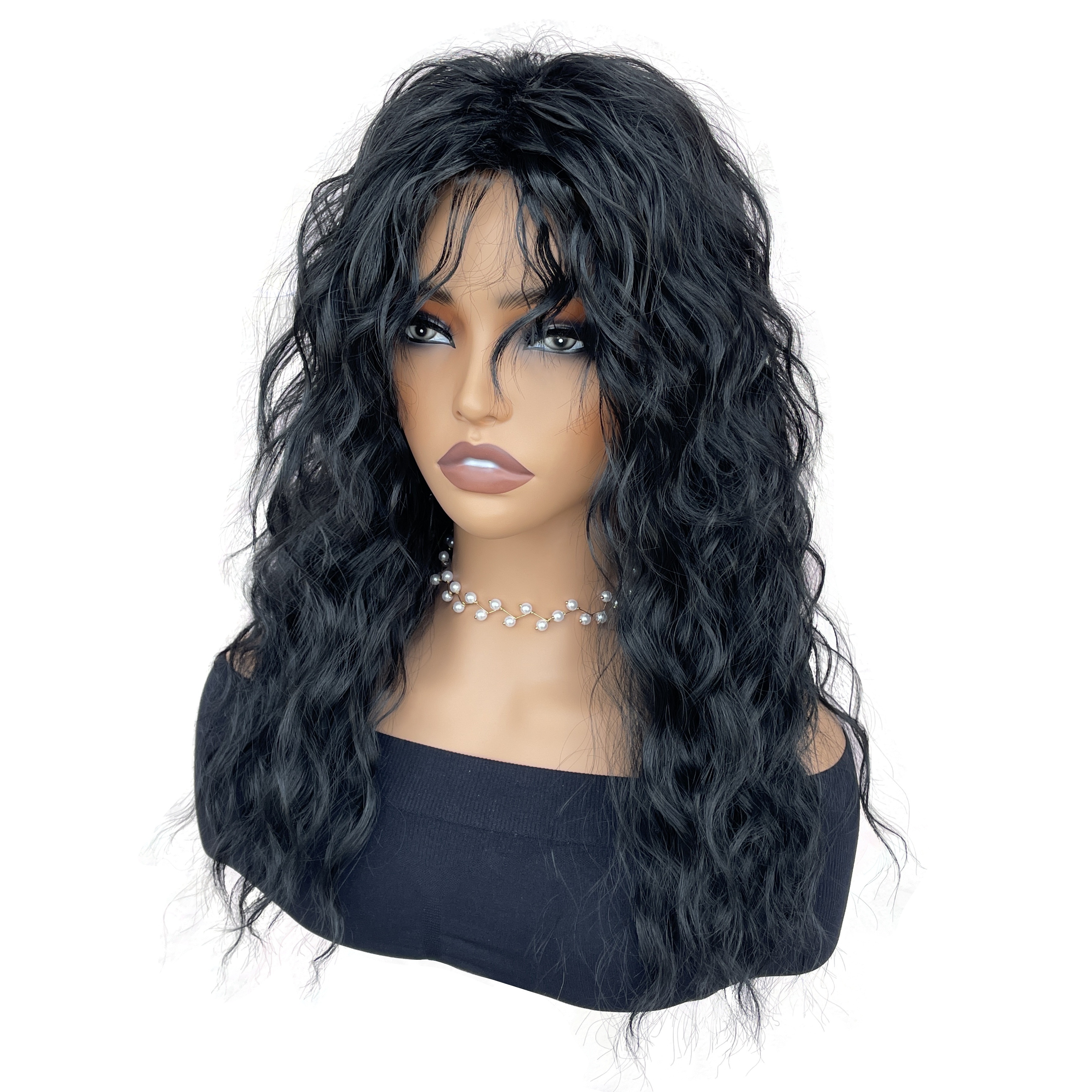 Image of Natural Messy Medium Length Wavy Hair, Synthetic Wig, Suitable For Daily Gatherings And Halloween Wigs