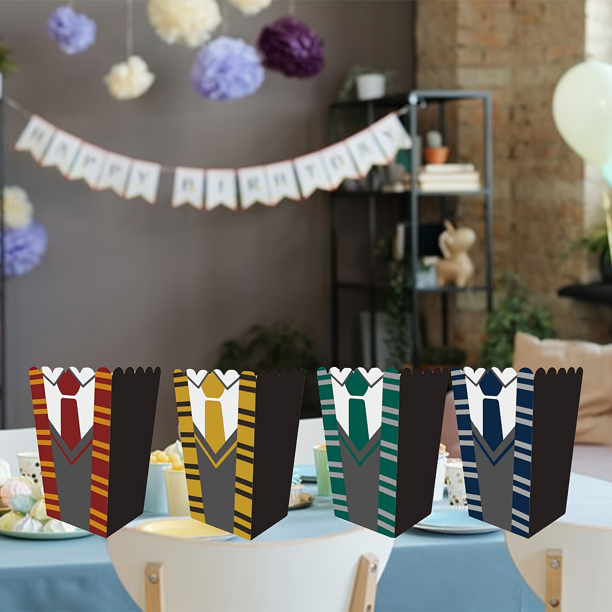 TEMU 12 piezas de cajas de dulces temáticas de WB , adecuadas para almacenamiento de regalos, decoraciones y organización de snacks con el WB y