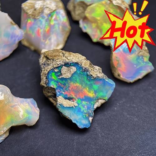 opal play of uncut ore from australia ethiopia untreated mineral specimen collection home decor new product
