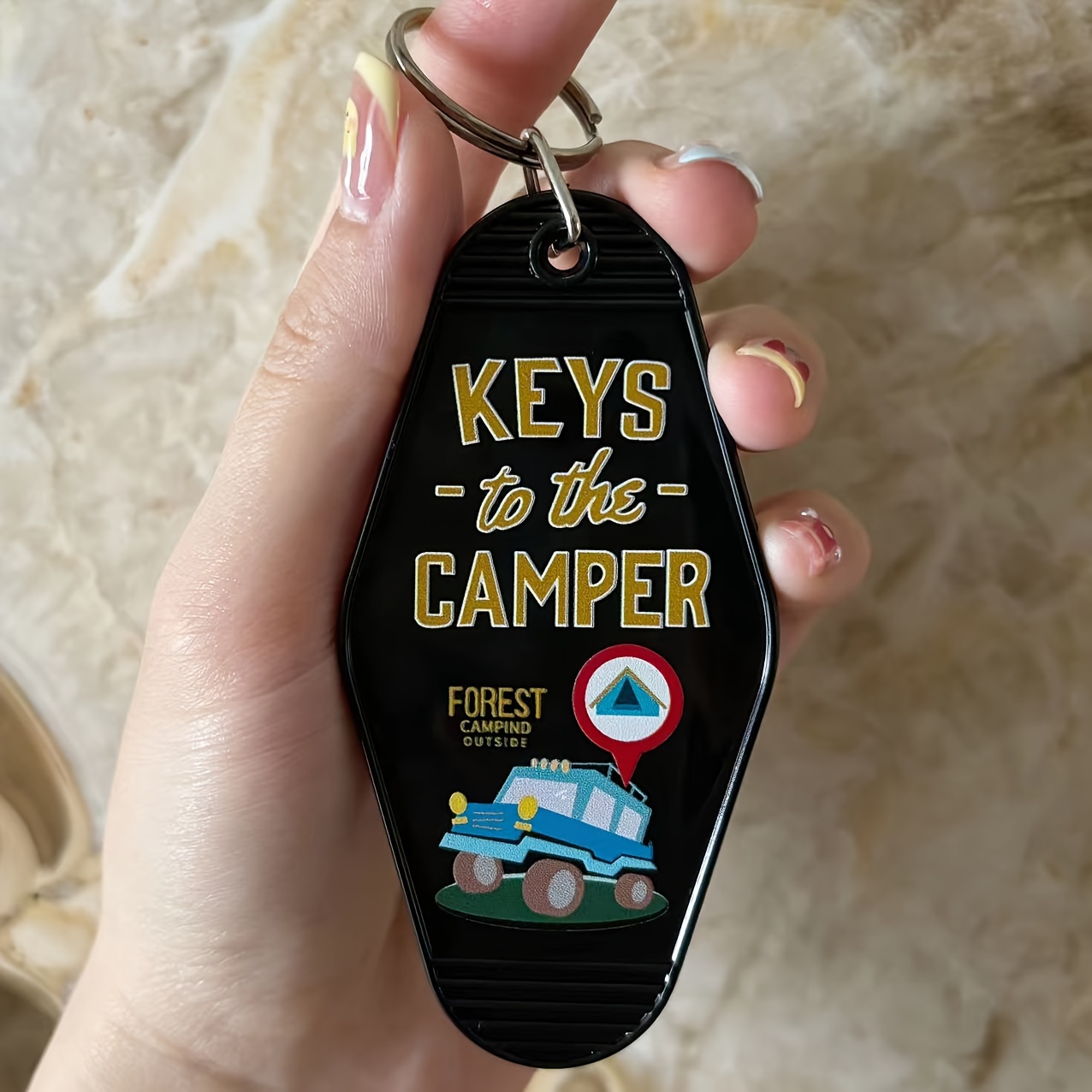1pc Vintage Retro Style Plastic Motel Key Tag, To The Motel Keychain, Housewarming Gift, Rv Camping Keychain