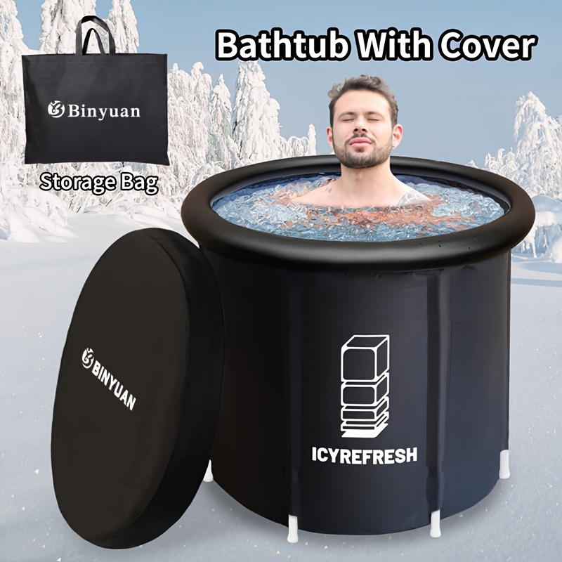 B&Y Ice Bath Tub, Foldable Bathtub Fo Fo Cold Wate Theapy