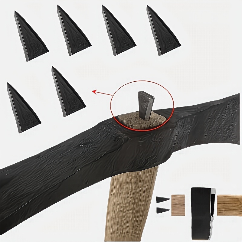 Image of Iron Wedges, Steel Wedges, Wooden Handle Fasteners, Agricultural Tool Inserts, Household Hardware Tool Mounting Wedges, Rivets, Suitable For Furniture, Household Tools