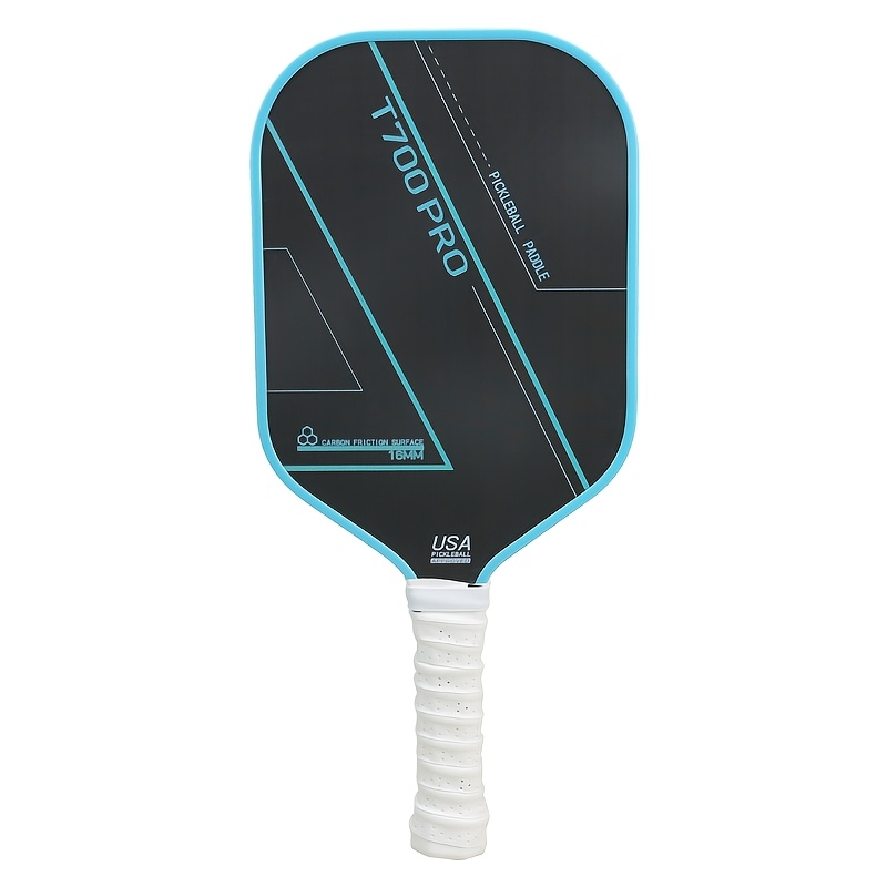TEMU 1pc Raquette de Padel en Fibre de T700, Poignée Antidérapante Respirante, Type Équilibré et , Raquette pour Passionnés de Sports
