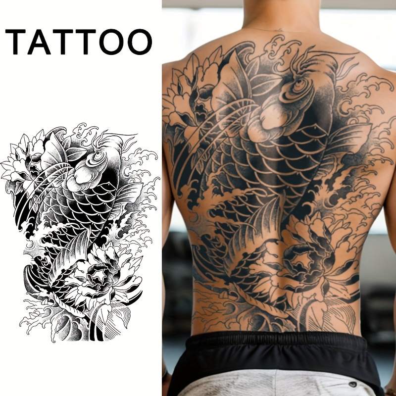 back tattoos for men sold on Temu Japan