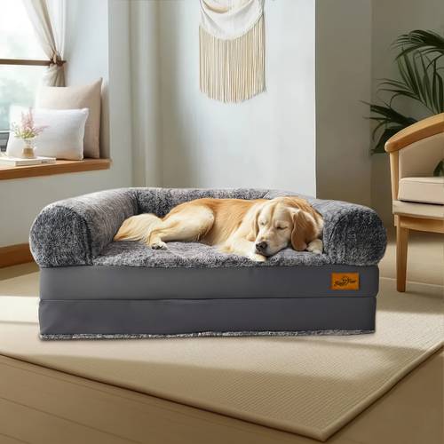 jumbo human dog bed with washable cover high density sponge dog bed for adults and kids large human size bed for dogs gray 70 87x37 4x11 02 inch