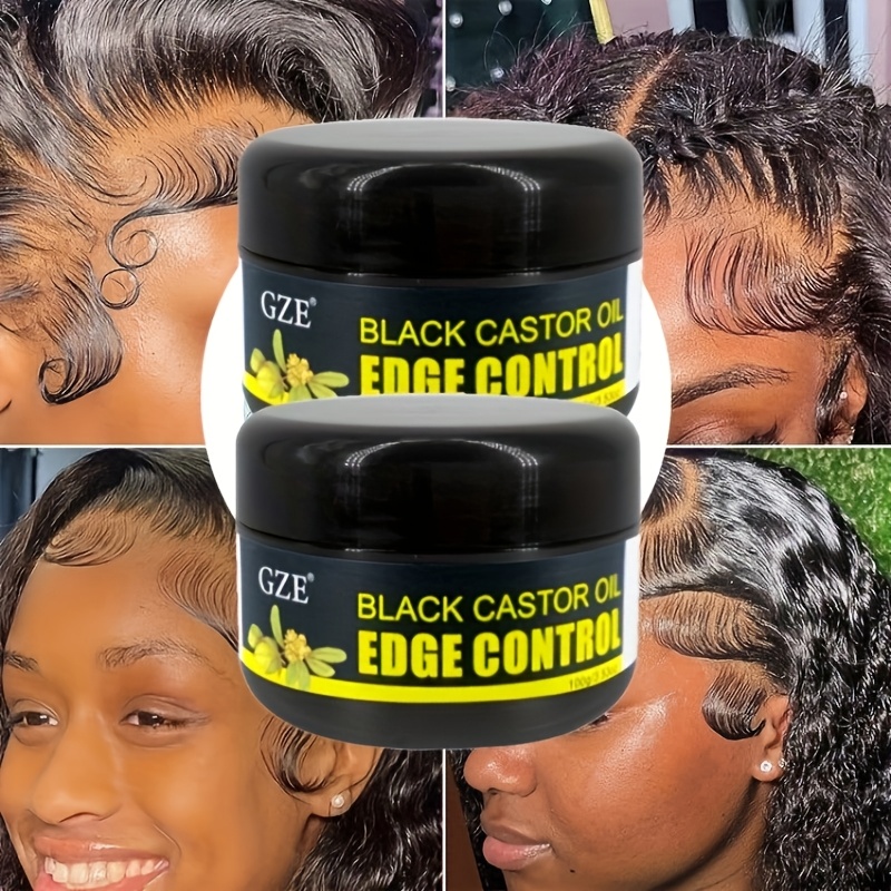 2 pack gze african black castor oil edge control hair wax - Temu