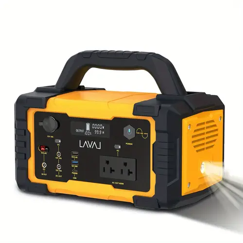 600w portable power station with 120v ac outlets 647wh lithium battery solar battery for and emergencies portable charger