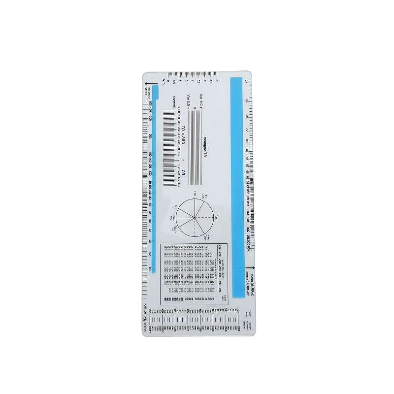 TEMU Professional Ruler With Transparent Heart Rate Monitor - Portable Device For Interpretation, Pqrst & For Use Healthcare Professionals, Students,