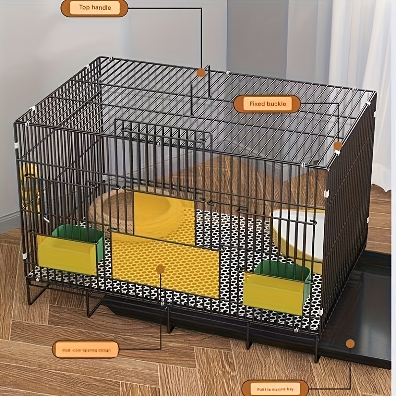 portable folding metal small pet cage feeding tray Temu Ireland