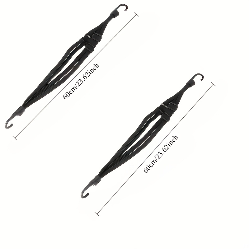 TEMU Ensemble de 2 sangles élastiques larges améliorées. Attaches élastiques pour motos et vélos, adaptées à la fixation de casques ou d'autres