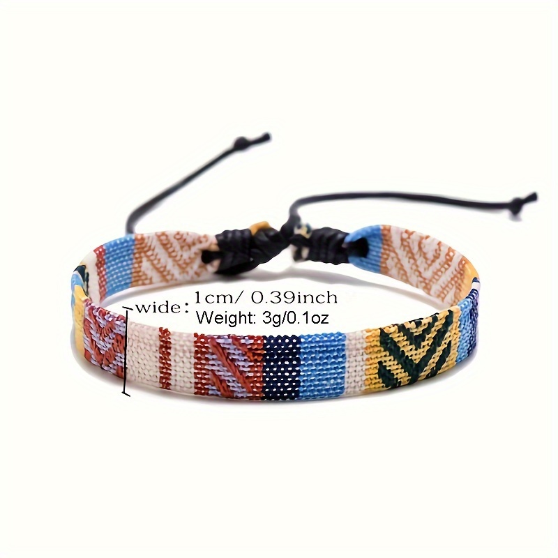 Boho Woven Bracelet Adjustable Beach Accessory