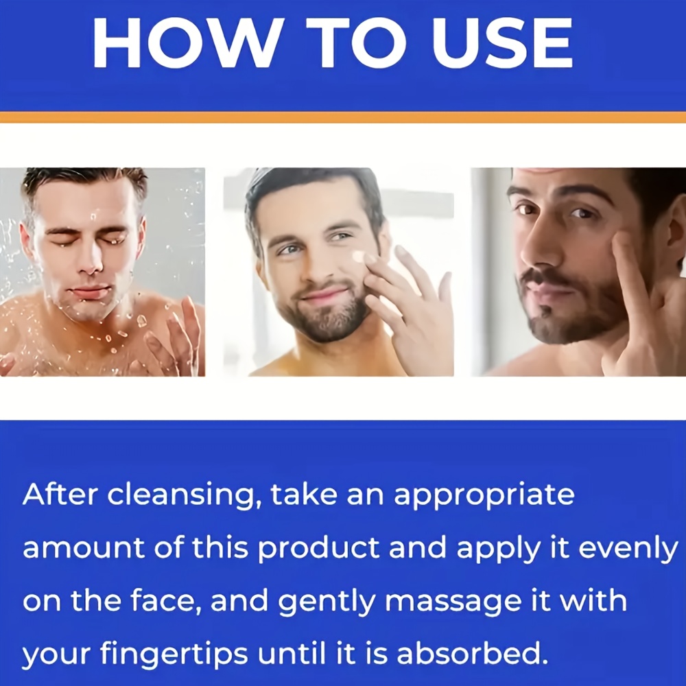 Crème hydratante à la rétinol et au collagène pour hommes 40G, contenant de l'acide hyaluronique, des vitamines A et E - Hydrate et nourrit rapidement la peau sèche et tendue, offrant une retenue d'hydratation longue durée de 48 heures et un lifting, avec une texture légère qui A