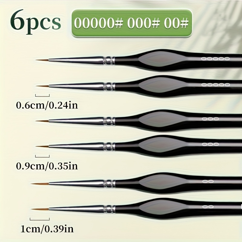 Ultra Fine Nylon Fine Bristle Paint Brush Set