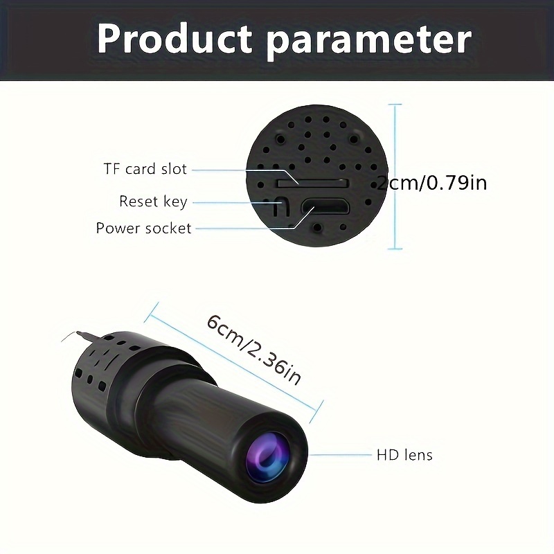 1pc Portable Hd Camera, Safety Protection Night Vision Camera, Motion