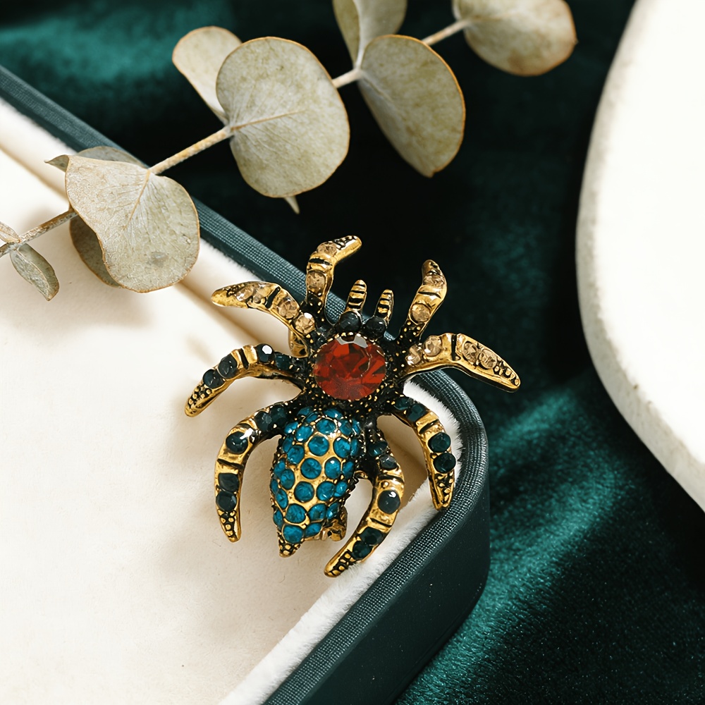 Temu – TEMU Vintage Gothic Suitable For Leather Jackets Brooch – Distressed Gradient Spider, Plated 3 For Dark-themed Outfits, Jackets, Coats | For,
