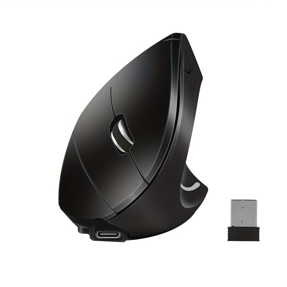 2.4g Wireless Mouse Rechargeable Vertical Ergonomic Upright Game Mouse For Laptop, Desktop Computer