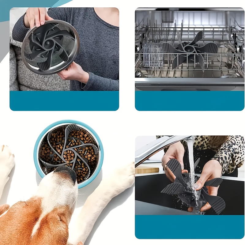 Bol Slow Food pour Chien - Distributeur de Nourriture -Étouffement, Encourage des Habitudes Alimentaires Saines et Retarde l'Alimentation