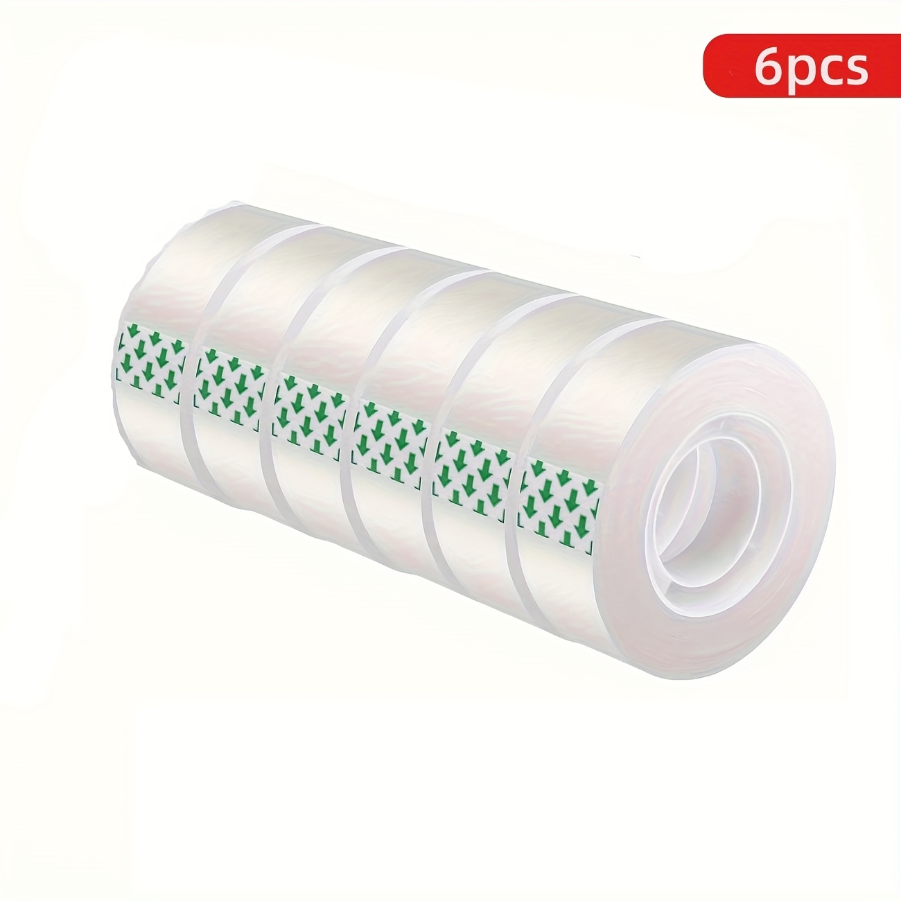 E-shop 6 Rollen, 1,2 cm/0,47 Zoll breites transparentes Klebeband, geeignet für Geschenkverpackung, Schreibwaren Bürobedarf, Verpackung von