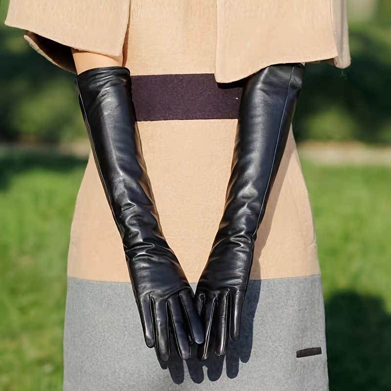 

Women's Long Warm Gloves, Screen Lined Fashionable Winter Gloves For Autumn And Winter