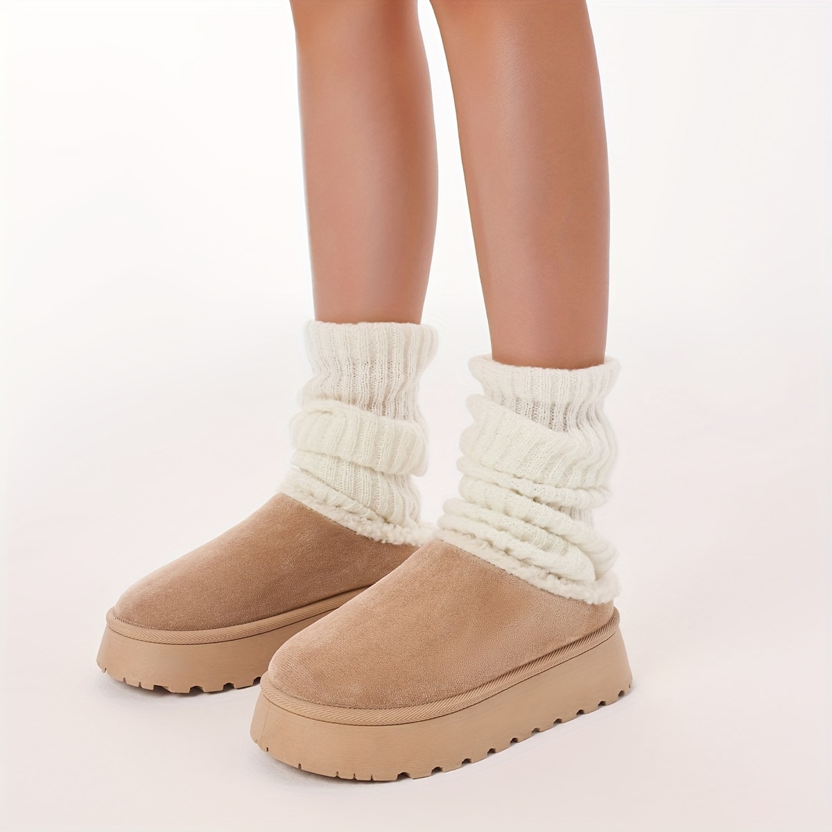 

Fluffy Fur Lined For Women, Platform Shoes