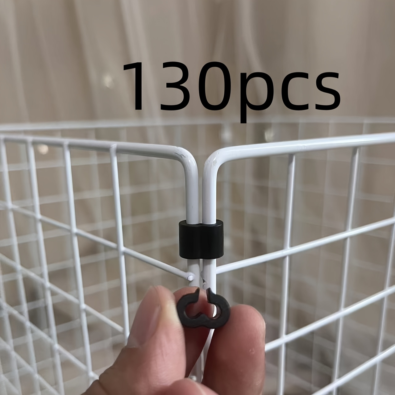 22/45/90/130pcs Wire Clips Y-shaped Plastic Connectors - Pet Cage Connection Additions, Battery-free Modular Net Kit For Pet Enclosure Assembly, With Rotatable And Foldable Quick-release Clips
