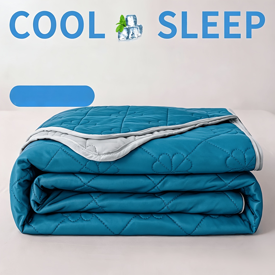 TEMU Full-size Summer Cooling Quilt, Super Soft And Skin-friendly | Breathable, Sweat-free. Summer Cooling Series, With Cooling Fibers, Features A